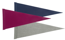 Blank Navy, Maroon and Grey Pennant Flags